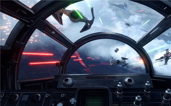 GC 2015：《星球大战：前线》新截图 演示“战斗机中队”模式。