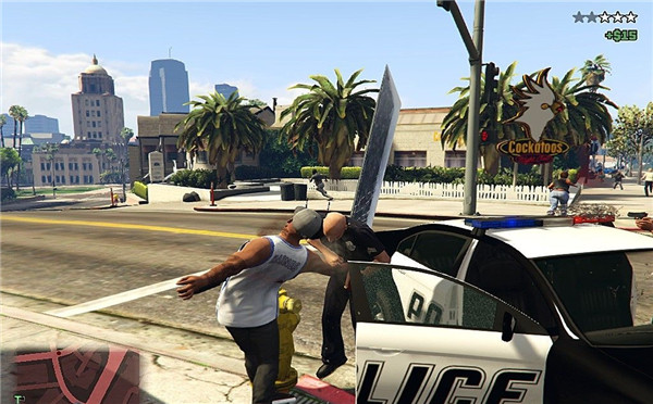 《GTA5》MOD：洛圣都使用最终幻想武器会怎样？