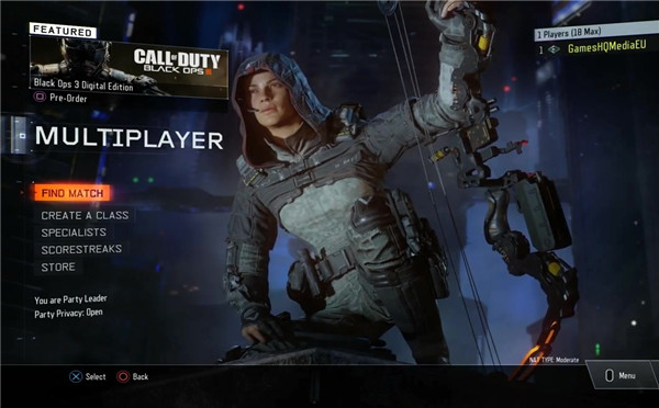 《使命召唤12:黑色行动3》PS4 BETA测试演示 感觉很美