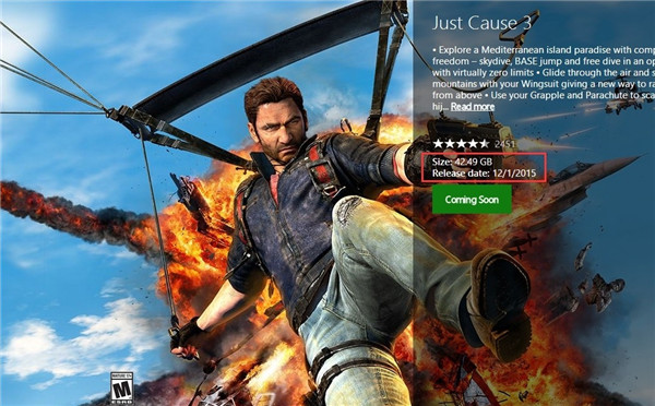 《正当防卫3》12月1日将发售 Xbox One版容量高达42.49GB