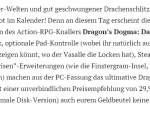 《龙之信条:黑暗觉醒》PC版发售日确认：明年1月15日