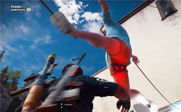 各种奇葩玩法:《正当防卫3》火箭带你飞 路人瞬间被炸飞!