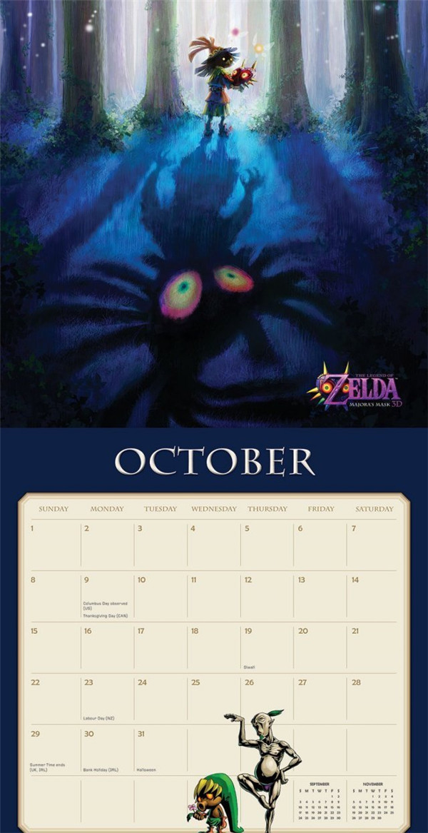 《塞尔达传说》壁纸预览 2017日历8月9日发售