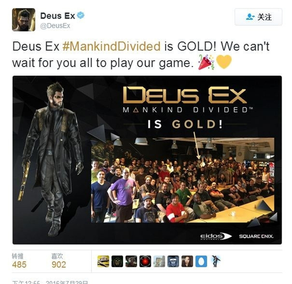 《杀出重围:人类分裂》已完成开发 墨镜叔叔即将登场