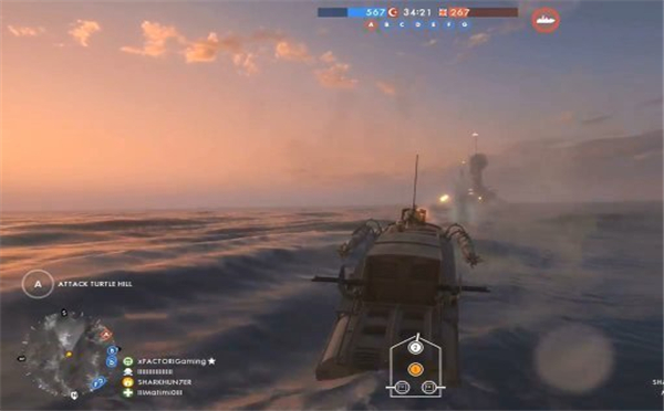 《战地1》法欧堡地图演示 战马下水射击水面舰艇