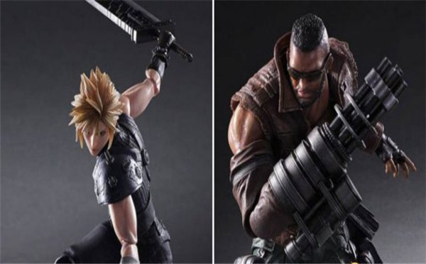 《最终幻想7》重制版手办照片曝光 克劳德和巴雷特参上太酷了!