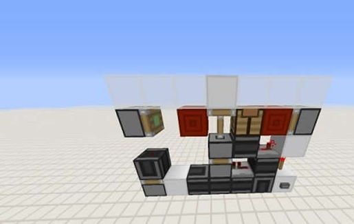 我的世界超小单片平地隐藏工作台制作流程图解