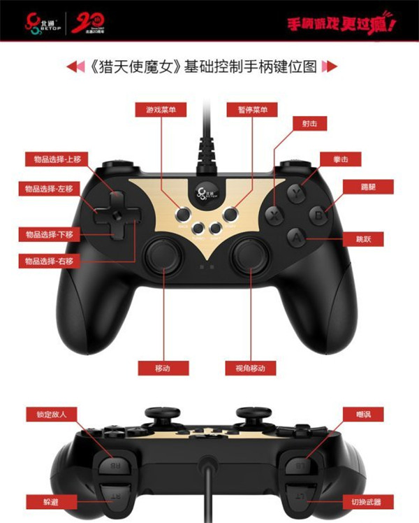 猎天使魔女PC版手柄键位操作说明