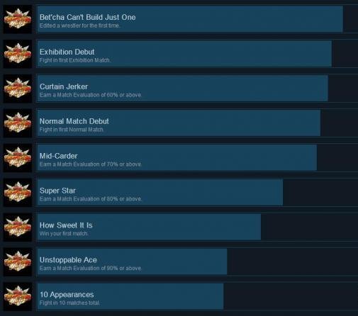 超火爆摔角世界Steam版成就&达成条件一览