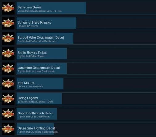 超火爆摔角世界全成就达成条件表2