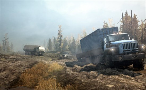 旋转轮胎:泥泞奔驰