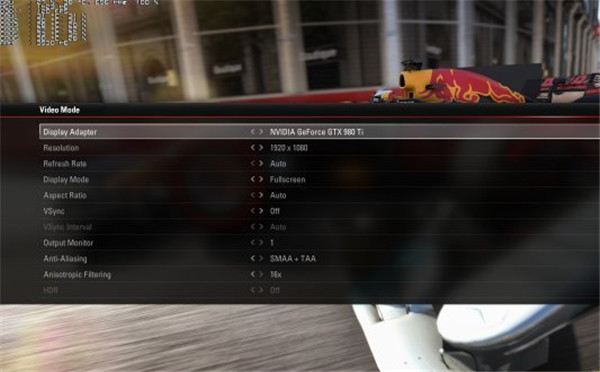 F1 2017PC版性能表现分析