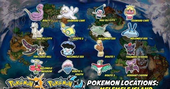 《口袋妖怪:究极日月》新精灵分布图览 新精灵怎么分布的