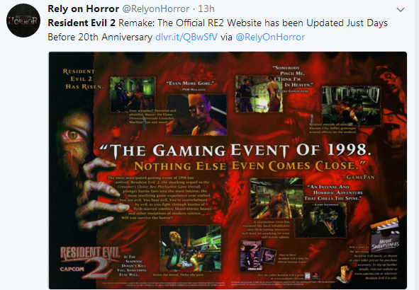 《生化危机2重制版》最新预告公布 官网更新