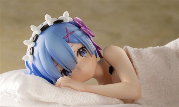 《从零开始》拉姆睡姿手办欣赏 浴巾遮挡令人遐想