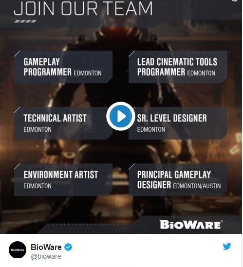 快马加鞭赶进度 Bioware为了《圣歌》再度招聘