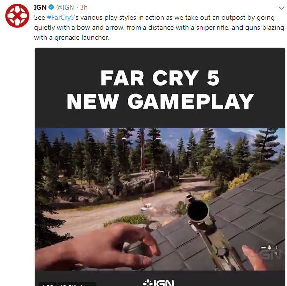 《孤岛惊魂5》IGN独家演示公布 弓箭暗杀超刺激
