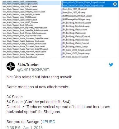 《绝地求生》数据挖掘泄机密 3倍镜和6倍镜或将到来