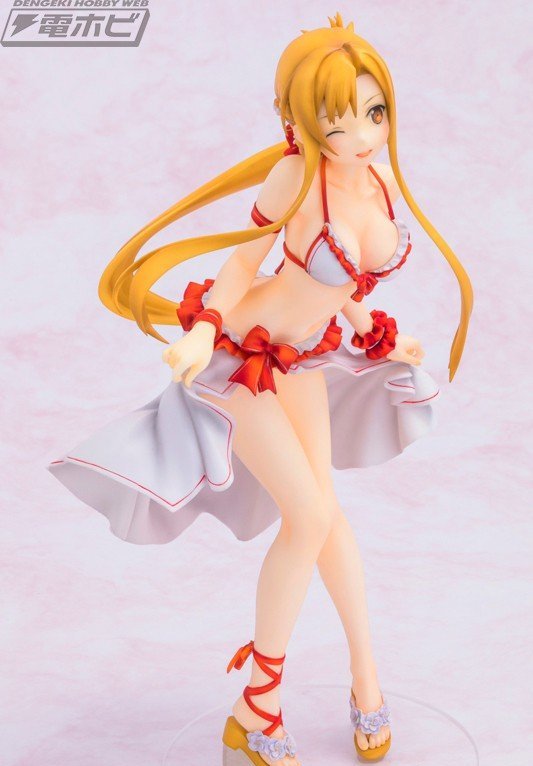 《刀剑神域》亚丝娜泳装手办赏 性感身材展露无遗