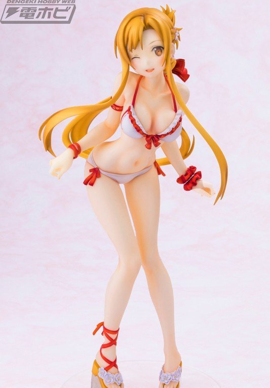 《刀剑神域》亚丝娜泳装手办赏 性感身材展露无遗