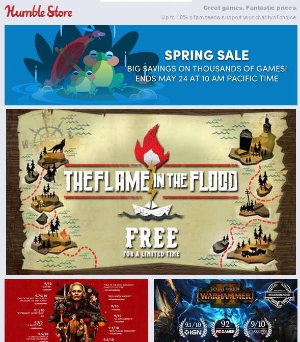 Humble春季特卖活动《洪潮之焰》免费玩