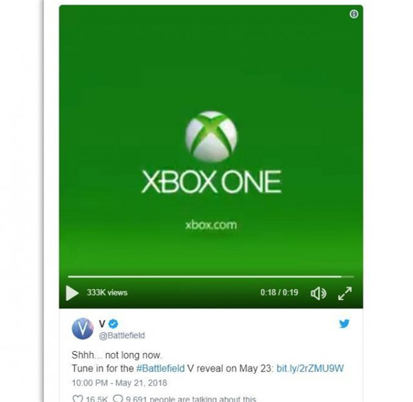 《战地5》前导预告 确认是微软Xbox独家宣传