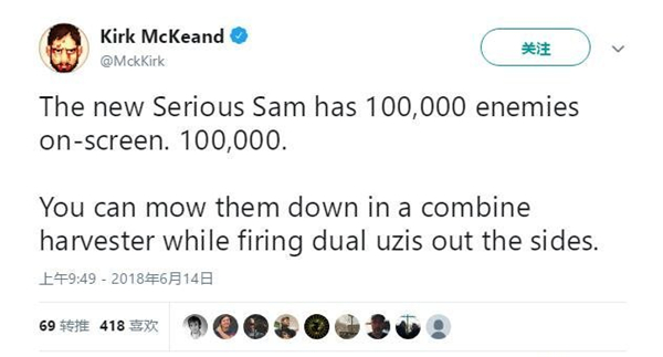 超残暴超血腥! 《英雄萨姆4》同屏敌人数将超10万