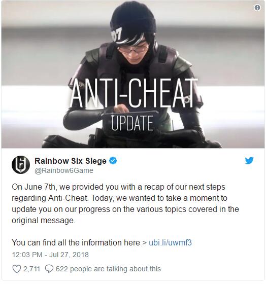 育碧怒了! 仅一周ban掉千名《彩虹六号:围攻》作弊玩家