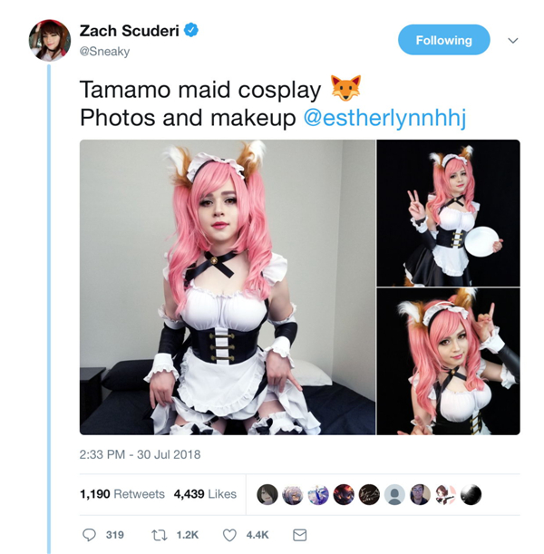 LOL北美第一女装大佬新作 女仆装玉藻前黑丝诱惑爆棚