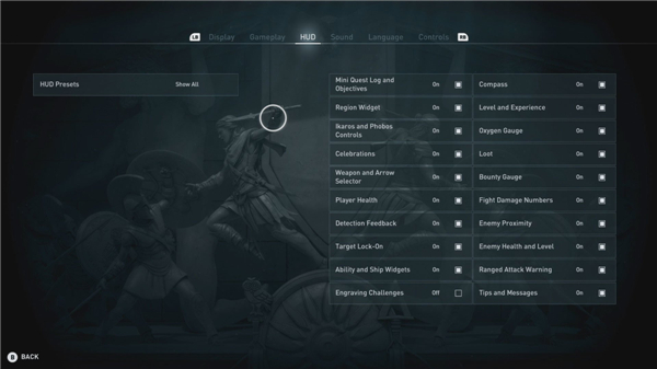 更多自由! 《刺客信条:奥德赛》可自定义HUD界面