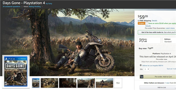 《人生尽头》上架亚马逊售价416元 游戏封面图曝光