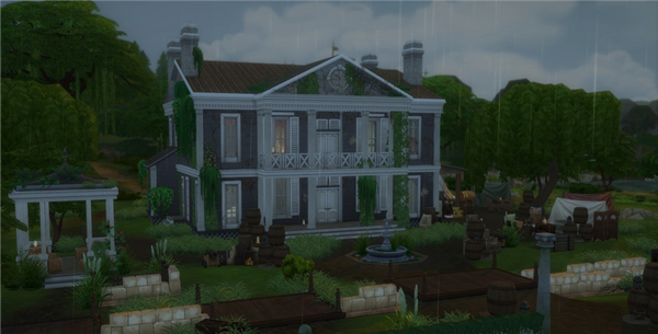 玩家在《模拟人生4》中再现《大镖客2》豪宅 细节逼真