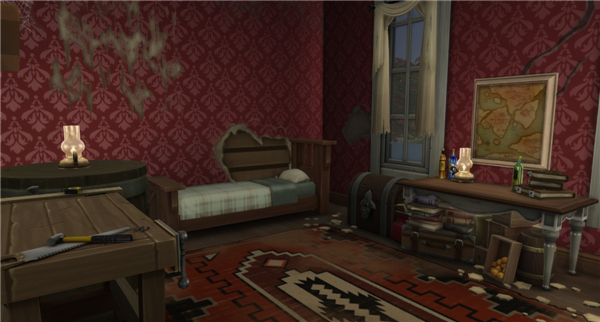 玩家在《模拟人生4》中再现《大镖客2》豪宅 细节逼真