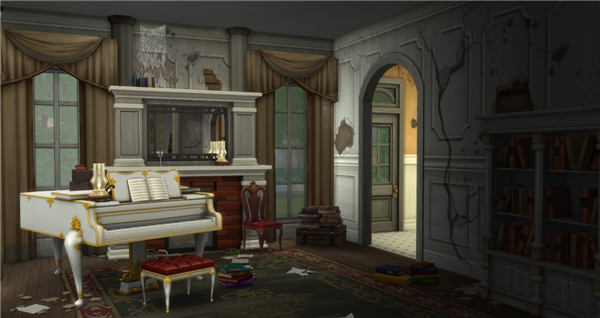 玩家在《模拟人生4》中再现《大镖客2》豪宅 细节逼真