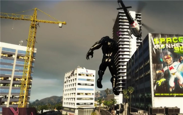 大神打造《GTA5》毒液MOD 一口咬掉蜘蛛侠的脑袋