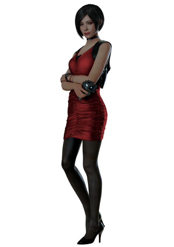 《生化危机2:重制版》人设图 艾达王黑丝红裙超性感 