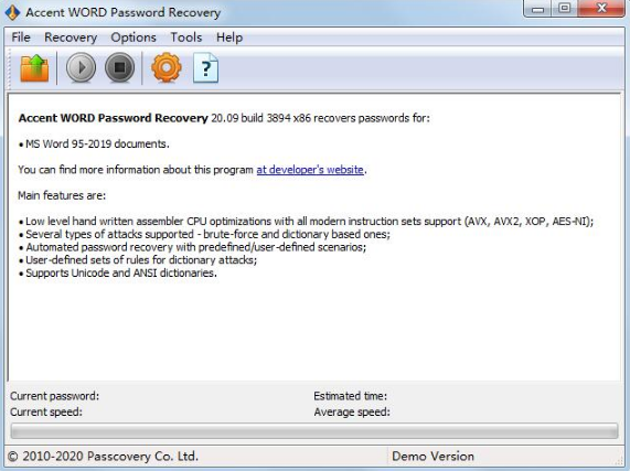 Accent WORD Password Recovery0