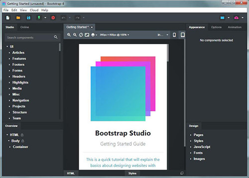 Bootstrap Studio 6.5.1 for windows download free