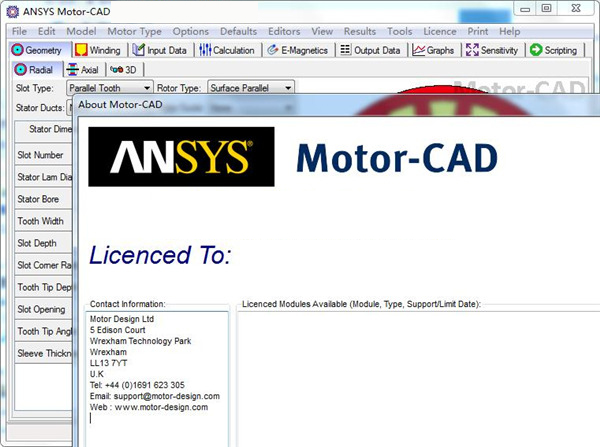 ANSYS Motor-CAD0