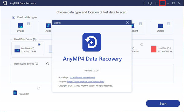 AnyMP4 Data Recovery免费1