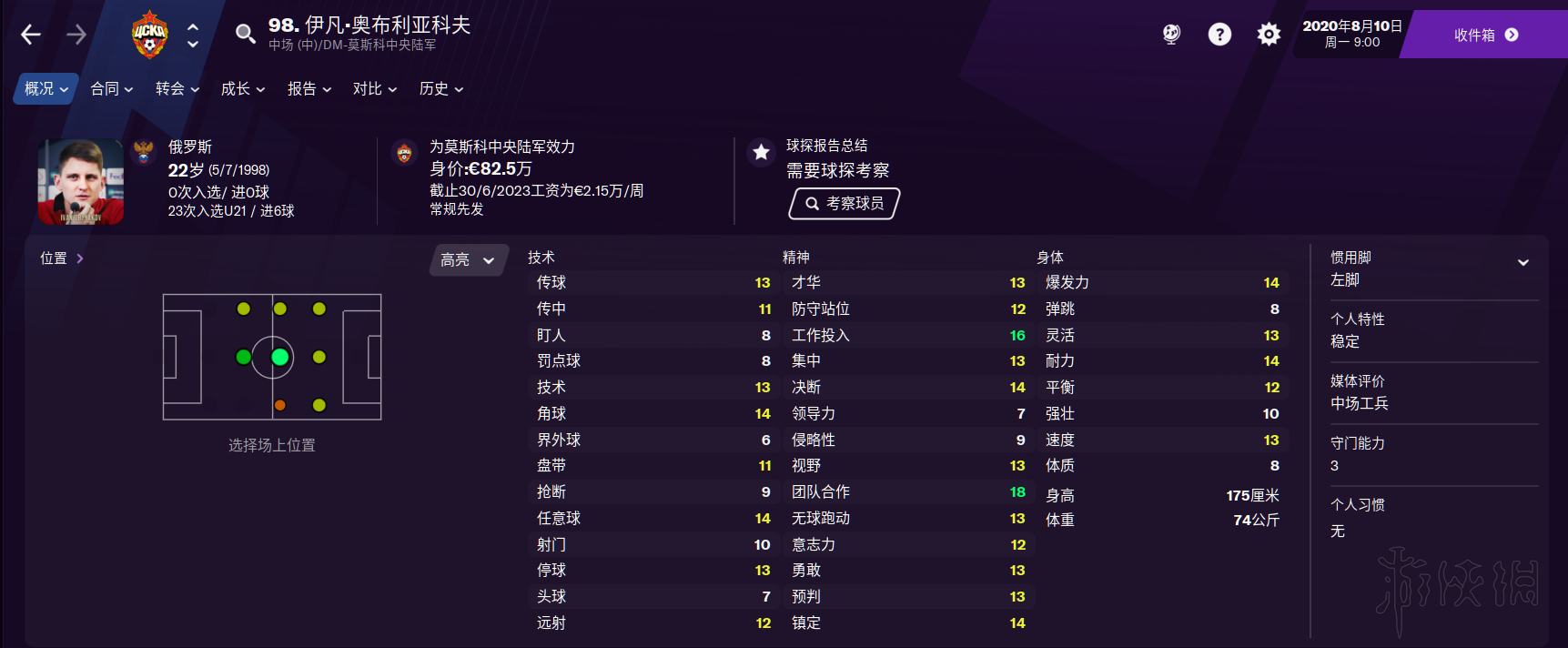 足球经理2021中场球员怎么选