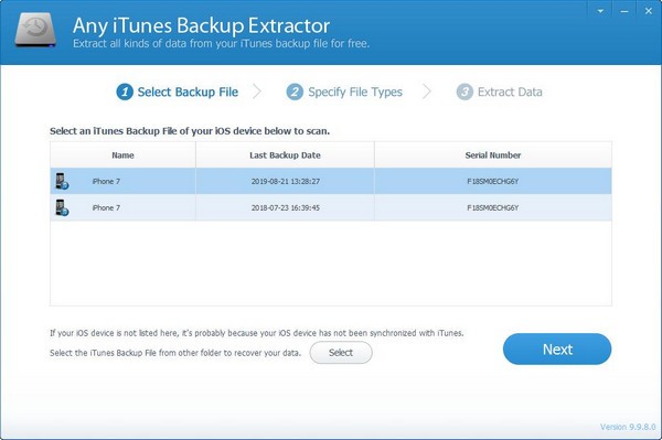 Any iTunes Backup Extractor0