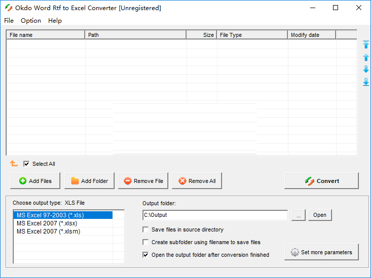 Okdo Word Rtf To Excel Converter(Word转Excel转换器)1