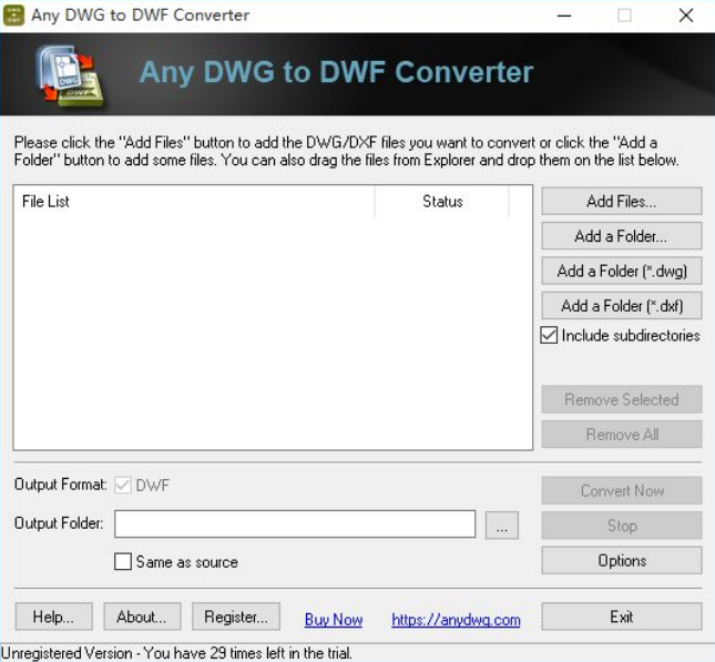Any DWG to DWF Converter(DWG转DWF转换器)2