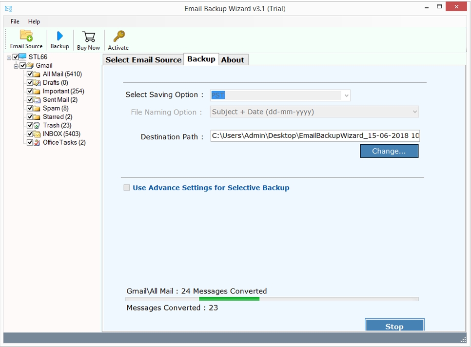 email backup wizard activation key