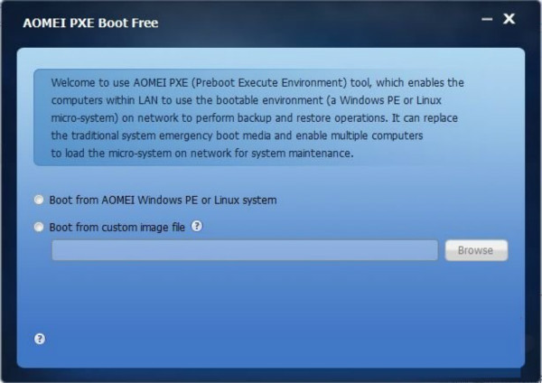 AOMEI PXE Boot Free(PXE系统维护工具)0