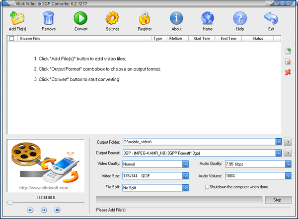 Allok Video to 3GP Converter1