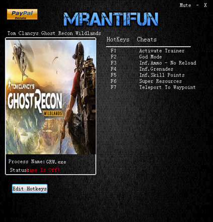 幽灵行动荒野七项修改器电脑版1