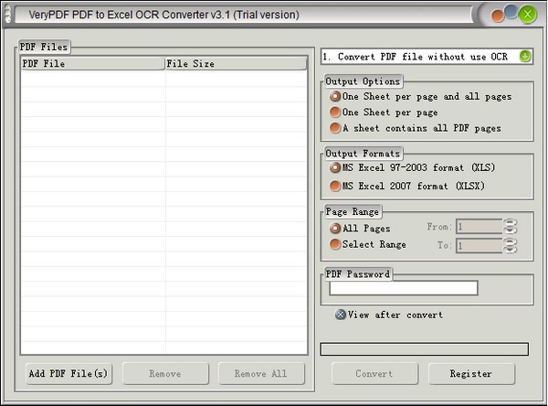 VeryPDF PDF to Excel OCR Converter(PDF转Excel)1