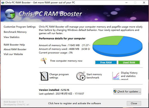 Chris-PC RAM Booster 7.09.25 download the new version for ipod